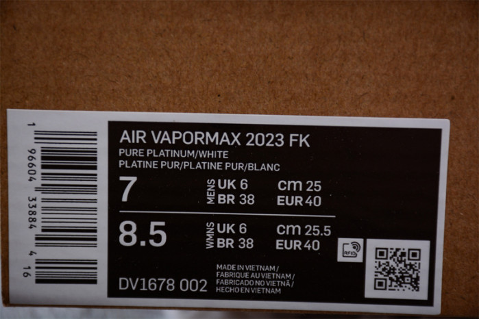 NIKE VAPORMAX 2023 FLYKNIT PURE PLATINUM WHITE DV1678-002