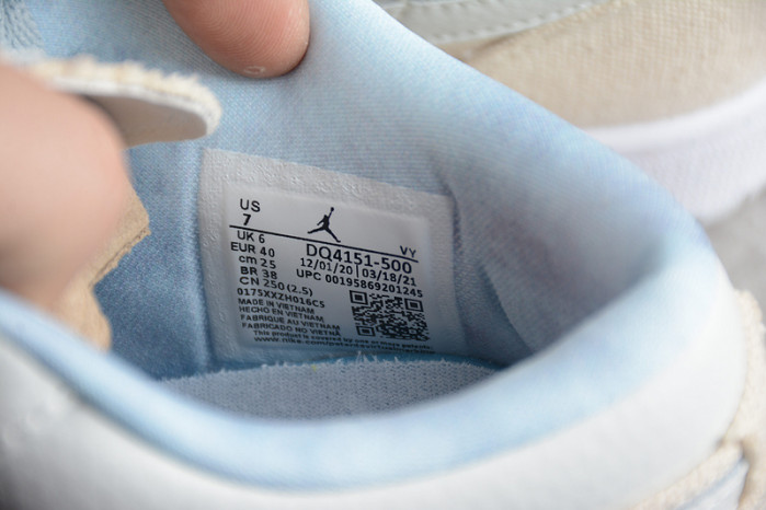 Jordan 1 Low Canvas Grey Cream (W) DQ4151-500