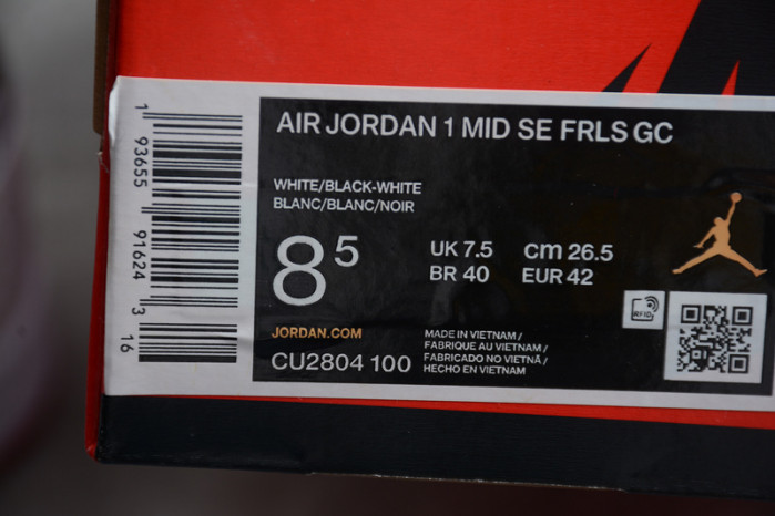 CLOT Air Jordan 1 Mid Fearless CU2804-100