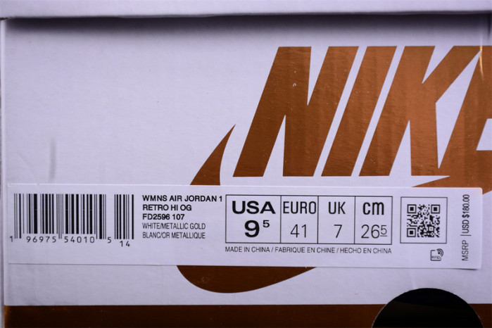 Jordan 1 Retro High OG Metallic Gold (Women