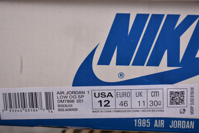 Travis Scott x Air Jordan 1 Low OG “Pale Vanilla” DM7866-201