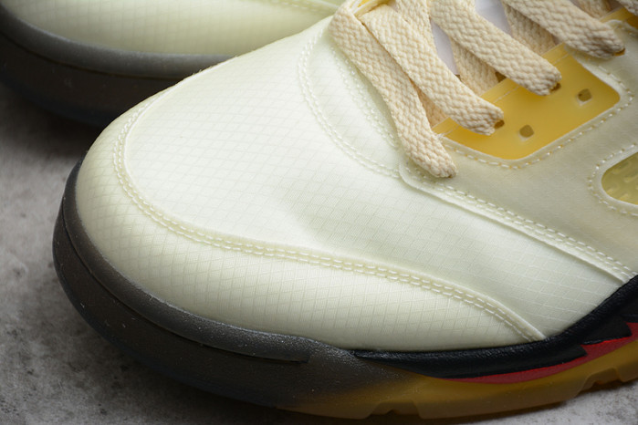 OFW Air Jordan 5 Sail Fire Red DH8565-100