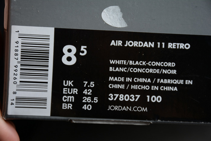 2018 Air Jordan 11 Retro Concord 378037-100