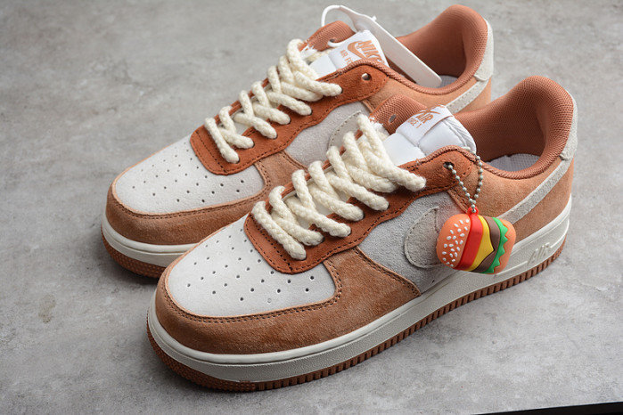 Nike Air Force 1 07 Low ESS Wheat Orange White Shoes CW2288-855