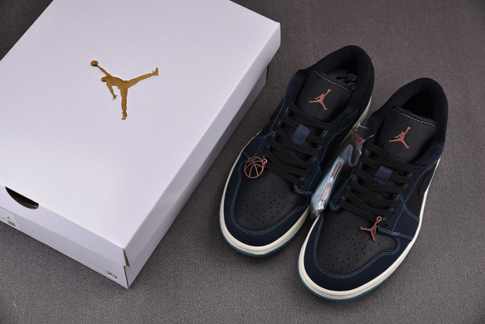 Jordan 1 Low SE Black Dark Obsidian Snakeskin (Women