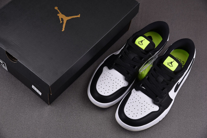 AIR JORDAN 1 LOW GOLF "BLACK/WHITE/VOLT" DD9315-108