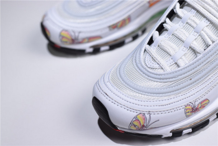 Nike womens Air Max 97 white-orange flower 921733-101