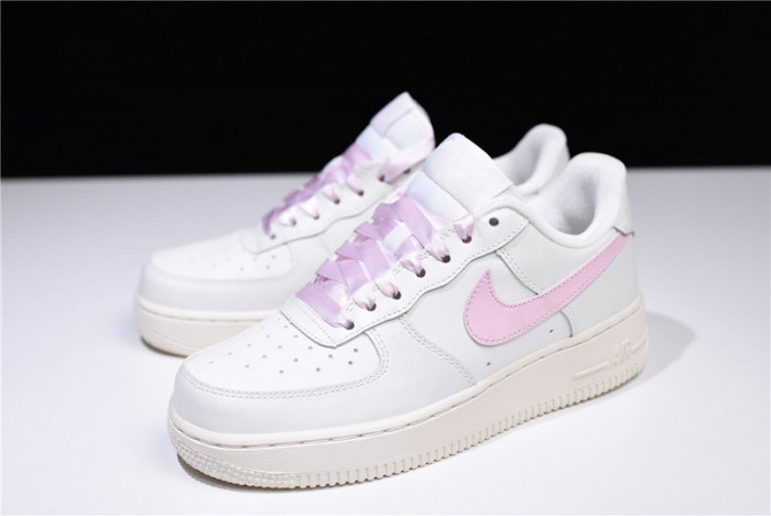 Nike Air Force One 1 Low Sail Artic Pink Satin GS Womens 314219-130