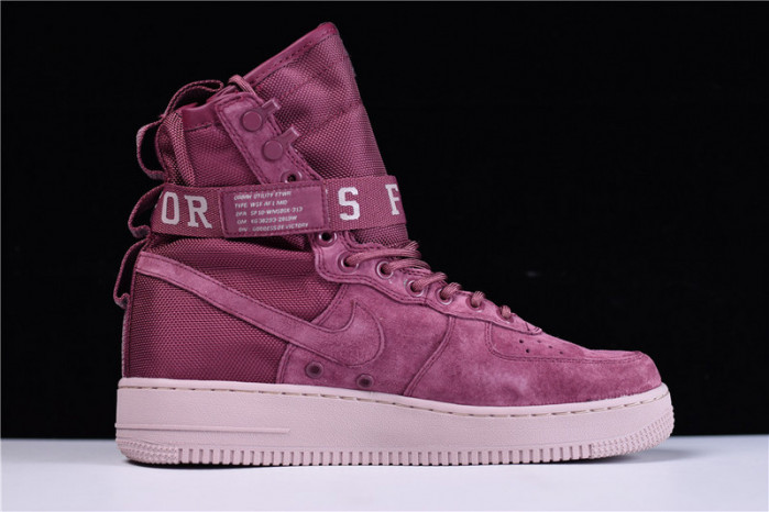 NIKE SF AIR FORCE 1 ONE FIF VINTAGE WINE PARTICLE ROSE AJ1700-600