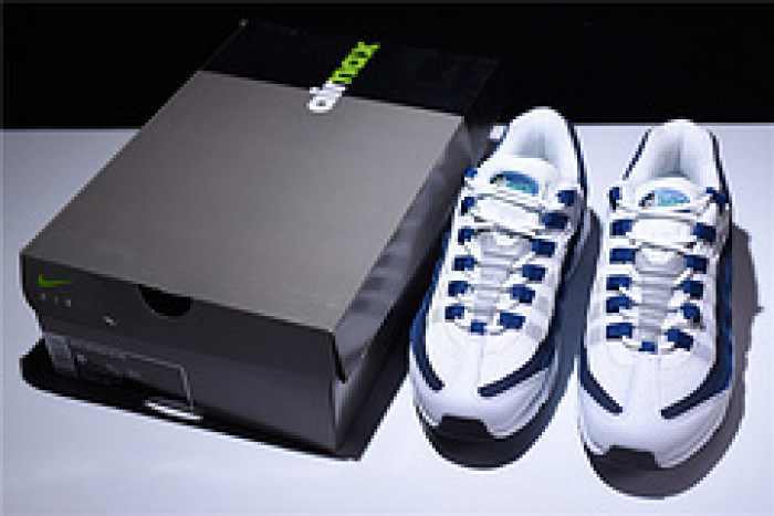 Nike mens AIR MAX 95 OG “SLATE” white/ blue 554970-131